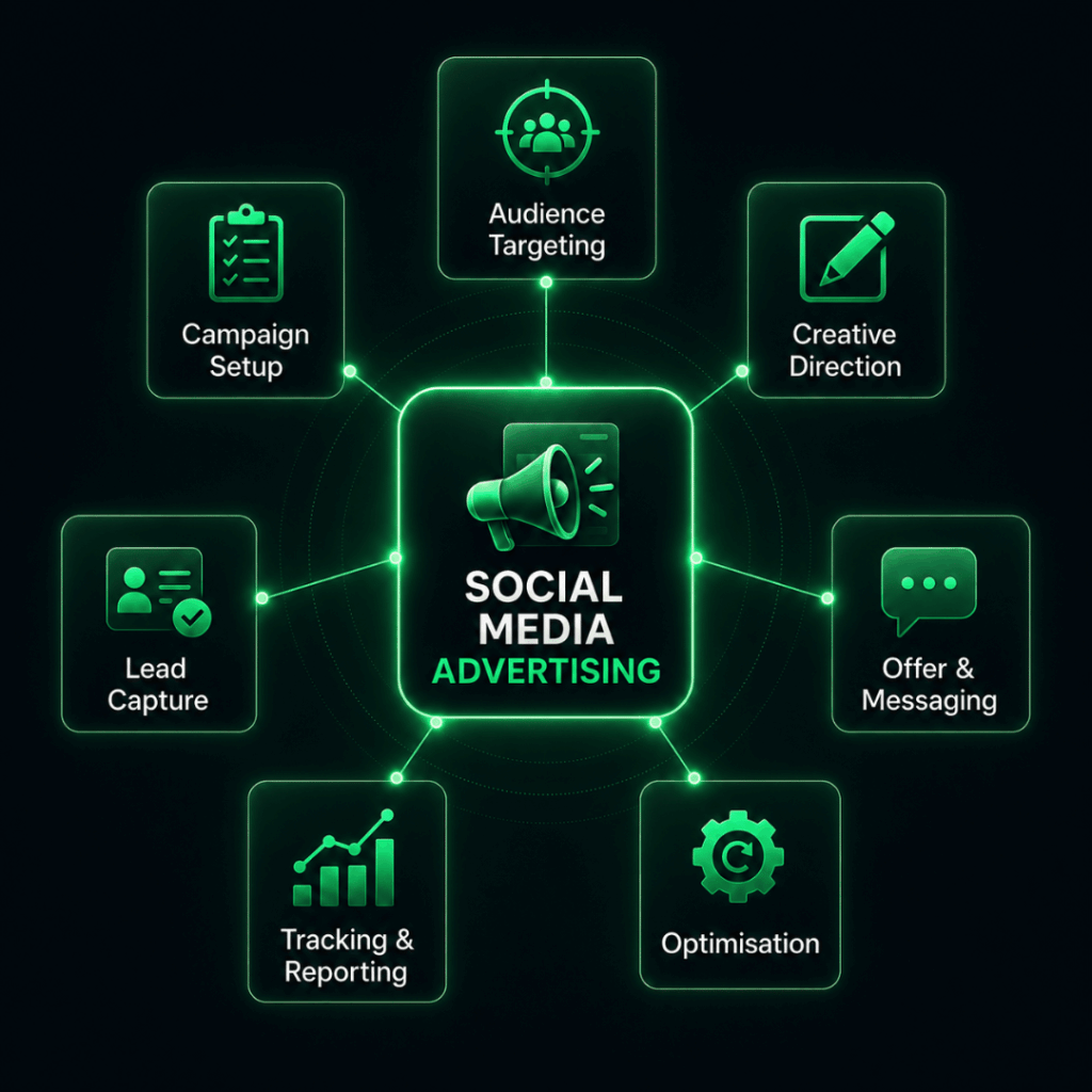 Social Media Management Malaysia vs Social Media Advertising: Which One Does Your Business Actually Need? 2 social media management malaysia - social media advertising with campaign targeting paid reach lead generation and conversion tracking