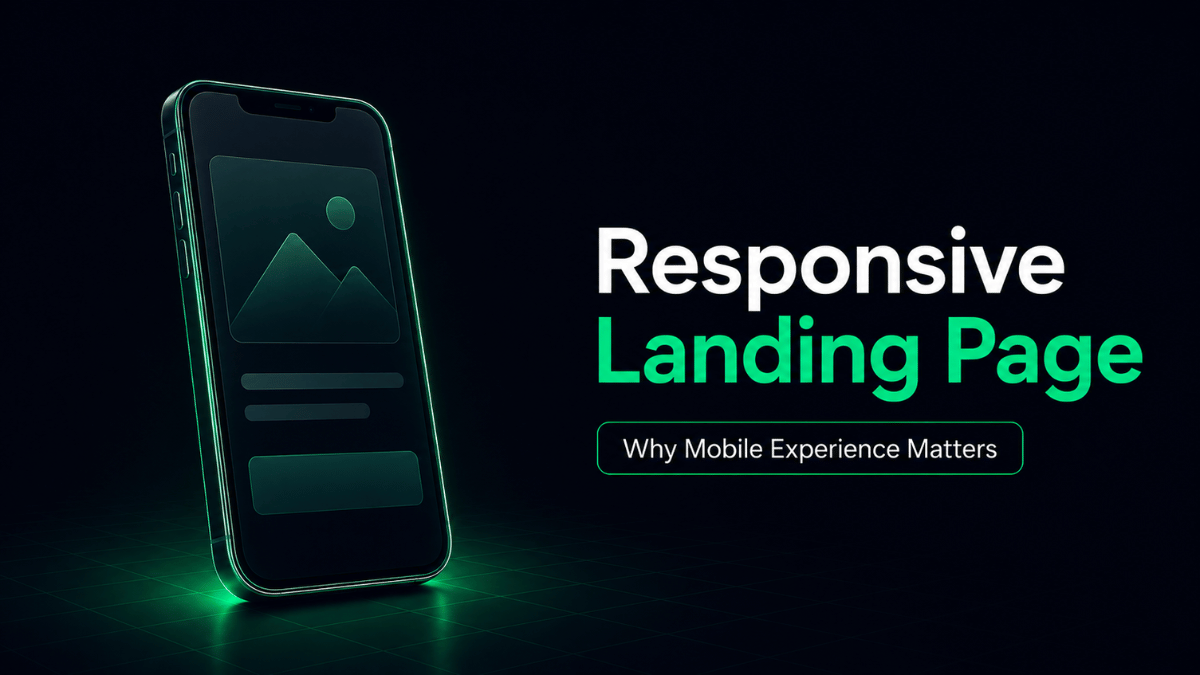 Responsive landing page design illustration showing how mobile experience affects landing page conversion performance