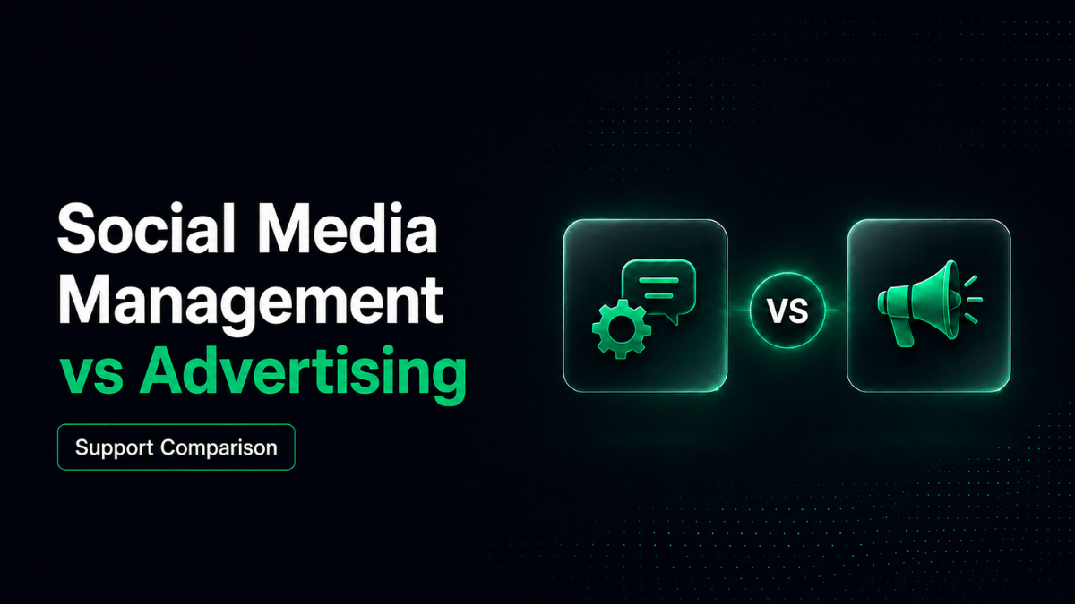 Social media management vs social media advertising