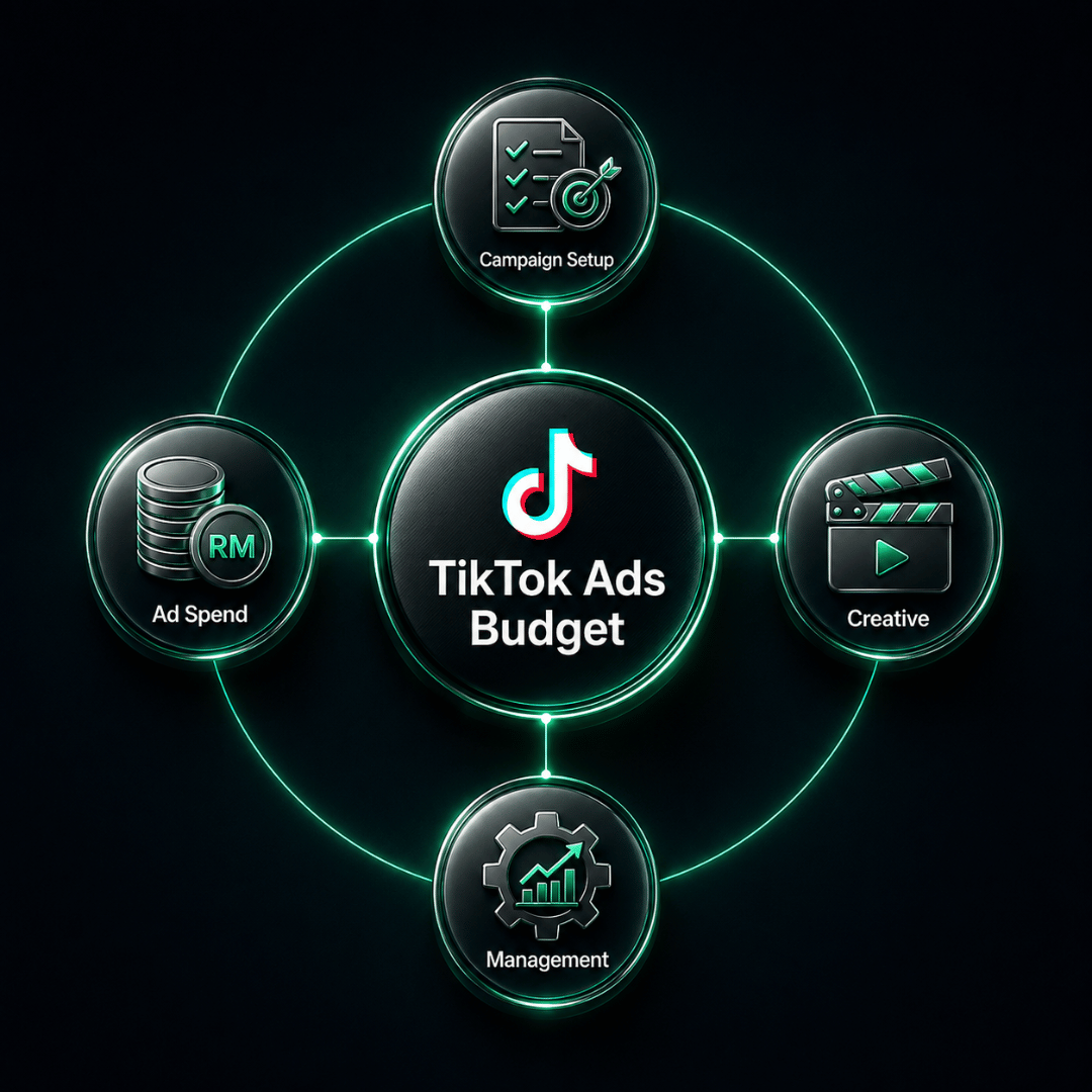 TikTok Ads budget planning framework covering campaign foundation, creative preparation, advertising spend and ongoing management