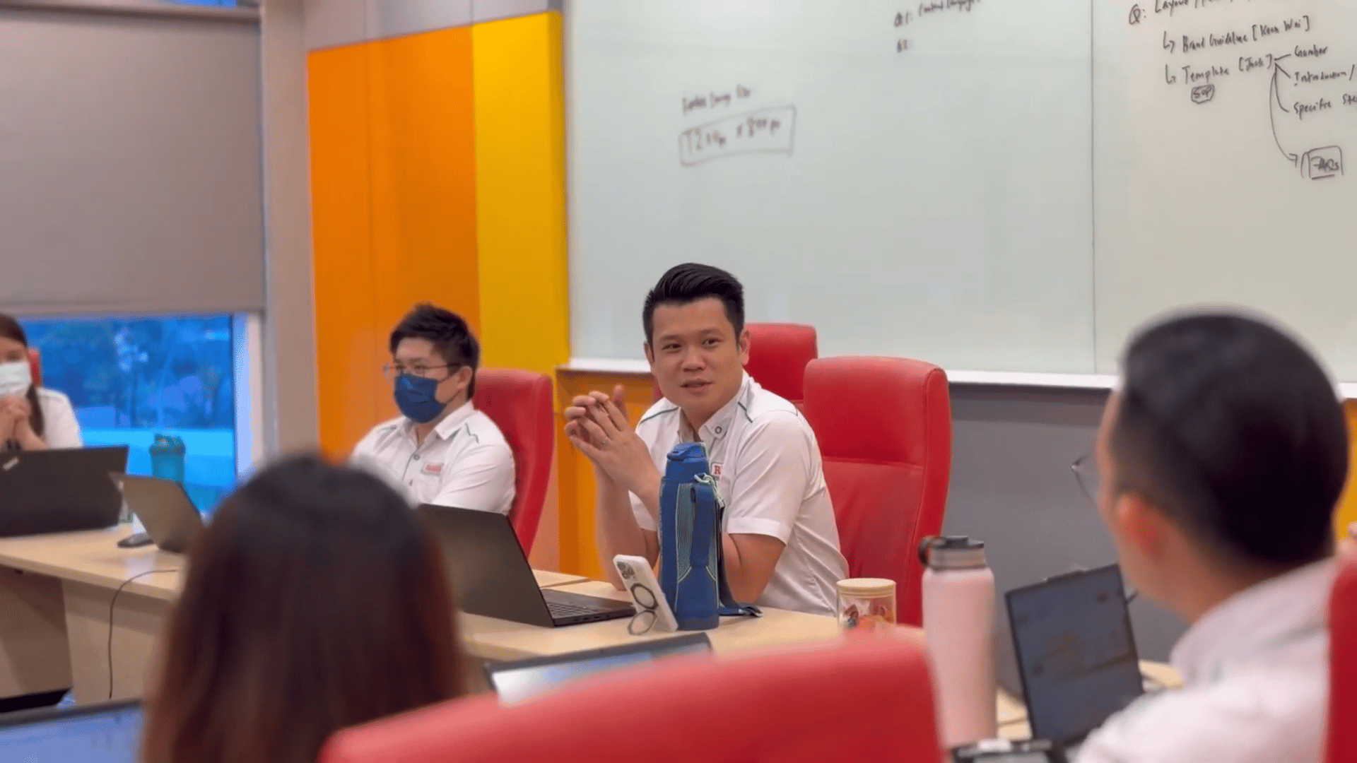 RAKAN leadership participating in the training discussion as the team reviewed the portal and its role in supporting internal operations.